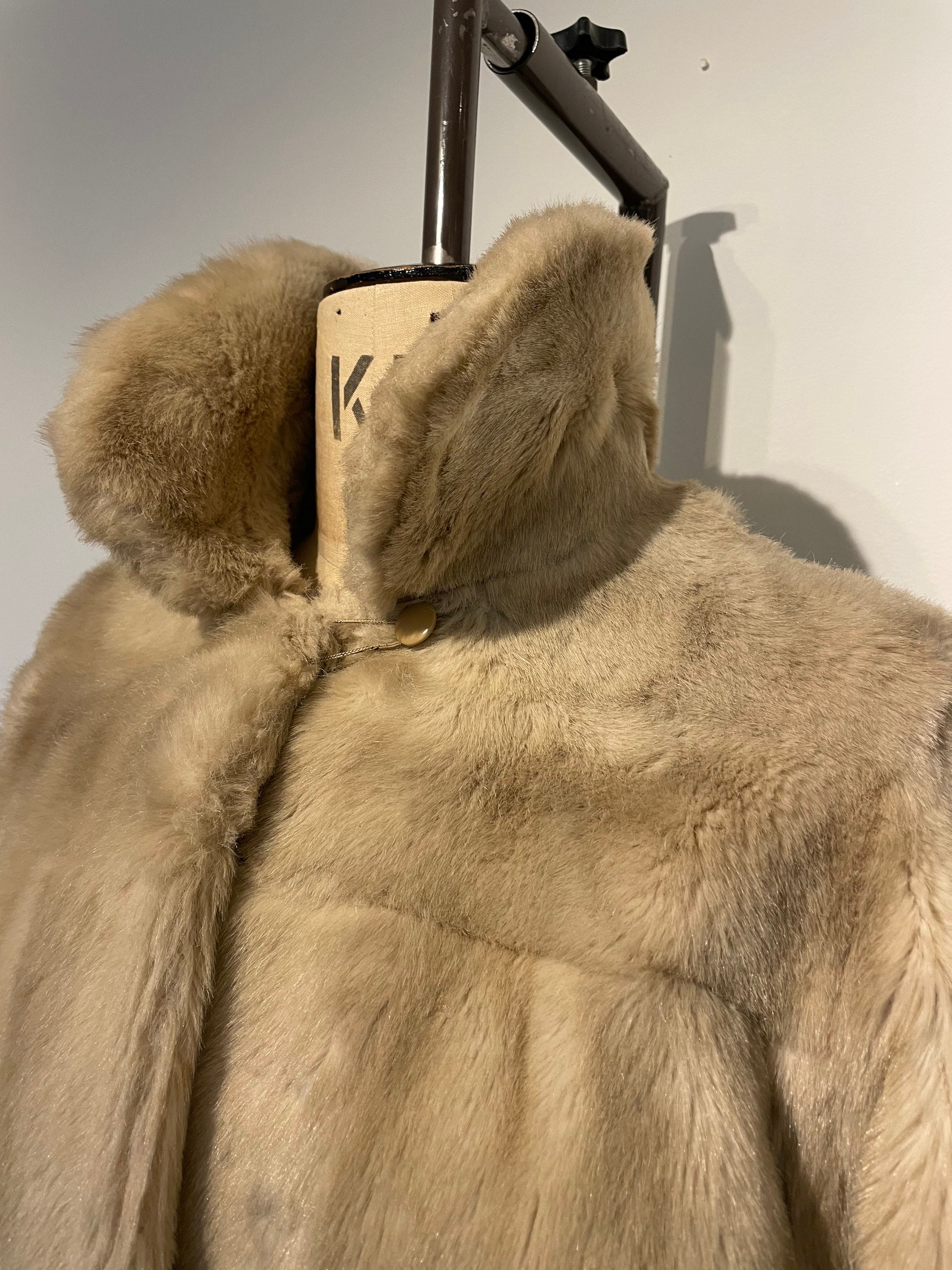 Vintage Faux Fur Tisavel France Cropped 