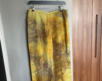 Hand Dyed Silk Chartreuse Grey Trousers - Welsh National Opera - Ex Theatre Stage Costume