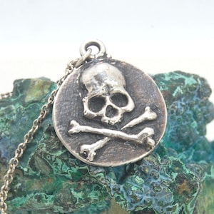Skullbones Coin Pendant