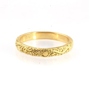 Starry Night Ring - 3mm - 18k Rich Yellow Gold or Fine Silver