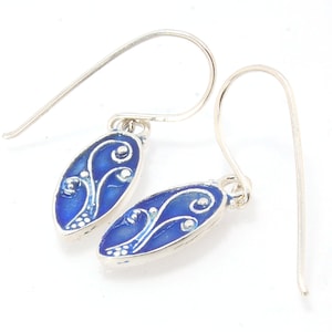 Enameled Sterling Fern Ovals - 11mm - Available in 8 Colors