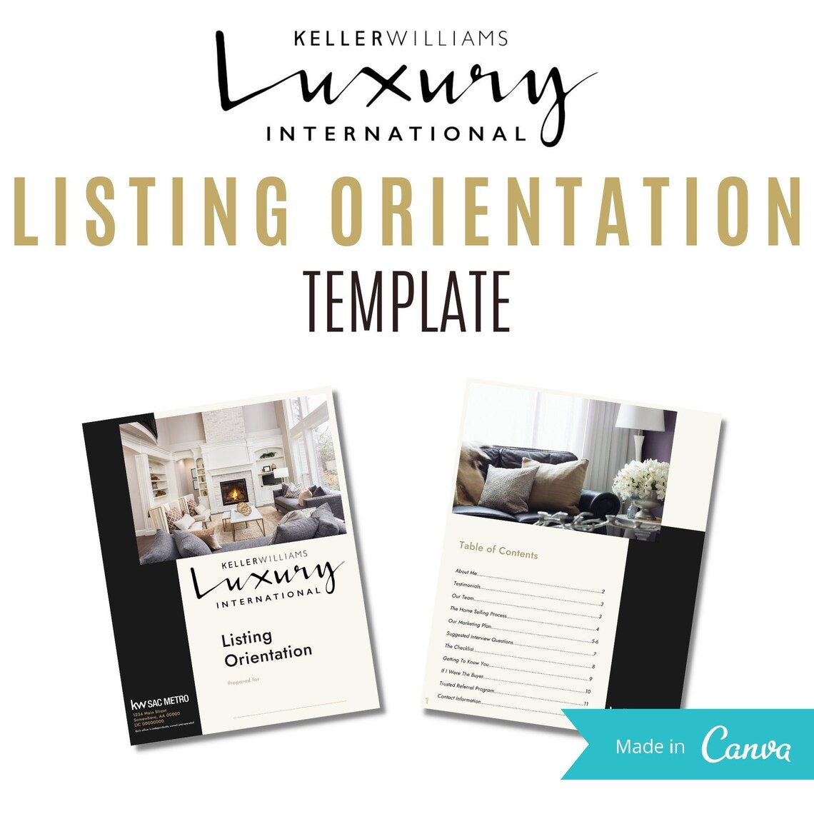 Keller Williams Realty Luxury Listing Presentation Template - Etsy