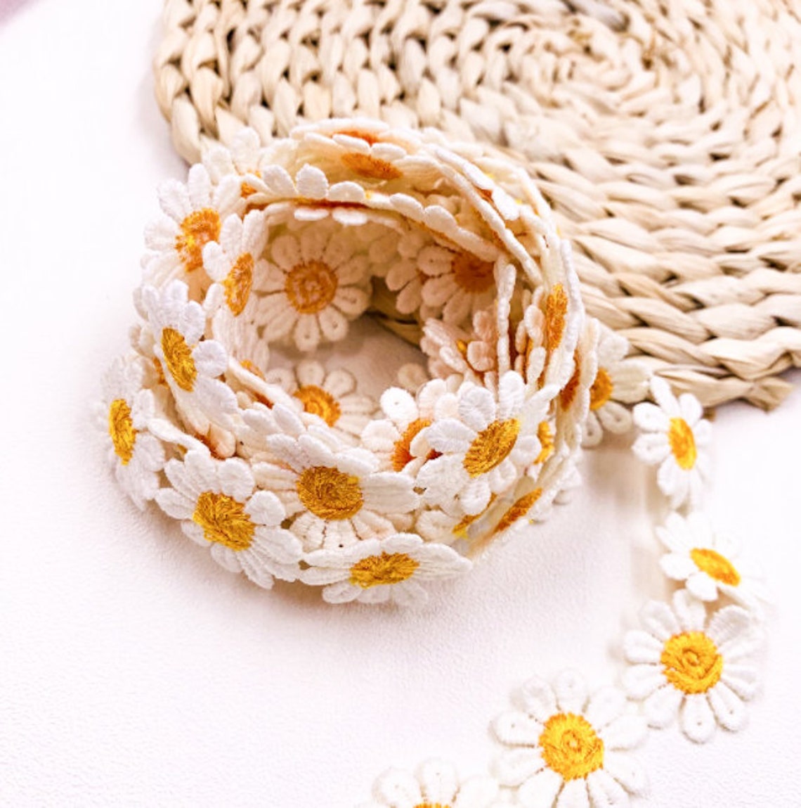 2yard Daisy Lace Trim High Quality Flower Lace Fabric Etsy