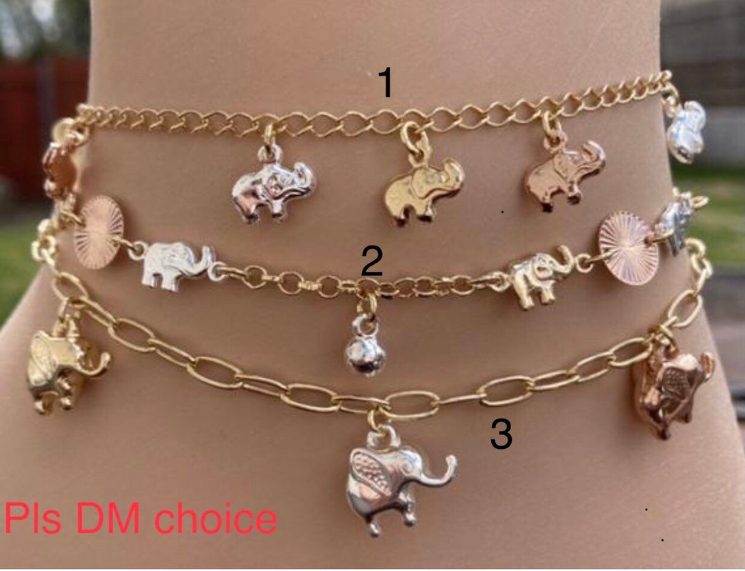 Elephant Anklet,elephant Ankle Bracelet, Elephant Anklets for Women
