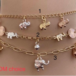 Elephant Anklet,Elephant Ankle Bracelet, Elephant anklets for women, dangling anklet, protection jewelry,good luck anklet,good luck jewelry