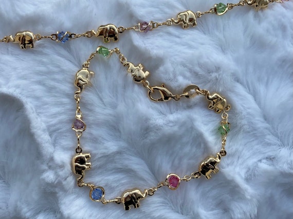 Elephant Bracelets Mommy and Me Bracelets Matching bracelets Lucky Elephant Good Luck Elephant Gold Filled Elephant Gift for Her