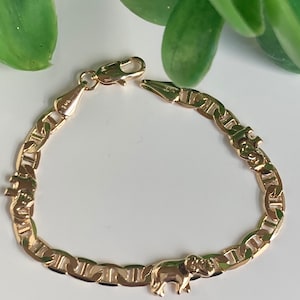 Elephant bracelet, children elephant bracelet, gold filled elephant bracelet, kids lucky bracelet, children good luck bracelet