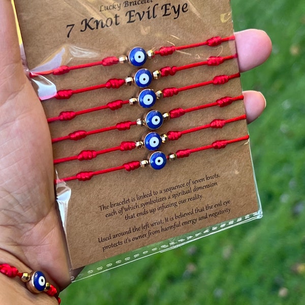 7 Knot Evil Eye Bracelet Etsy