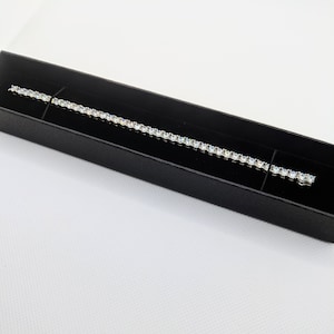 Tennis Bracelet Cubic Zirconia, 5A 4MM CZ Diamond, Classic Tennis Bracelet, 14k Gold Plated, Handset Stone Men / Women's Fashion
