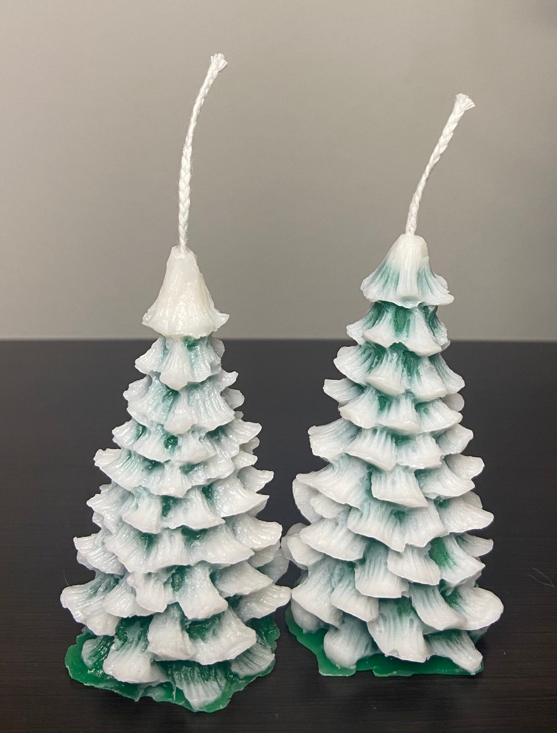 Snowy Pine Tree Candles Etsy