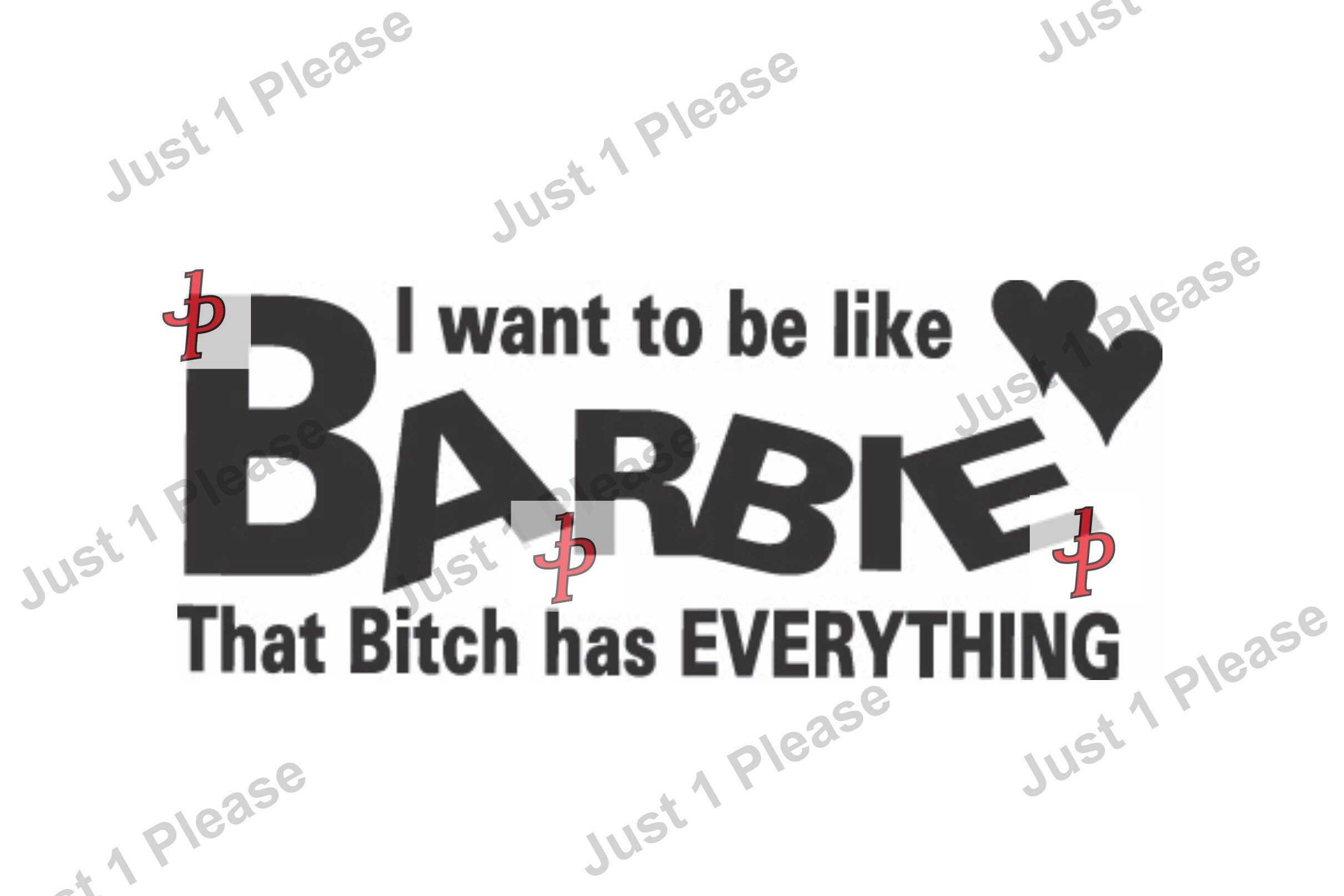 I Want to Be Like Barbie in Ai ,EPS , JPG. Barbie Group - Etsy
