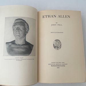 Ethan Allen by John Pell 1929 Vermont Ticonderoga Revolutionary War History Hardback