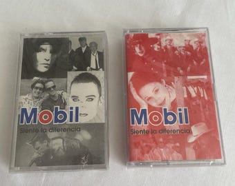 Lot Of 2 VTG RARE Exxon Mobil Employee Gift Cassette Tapes Mexico Unopened