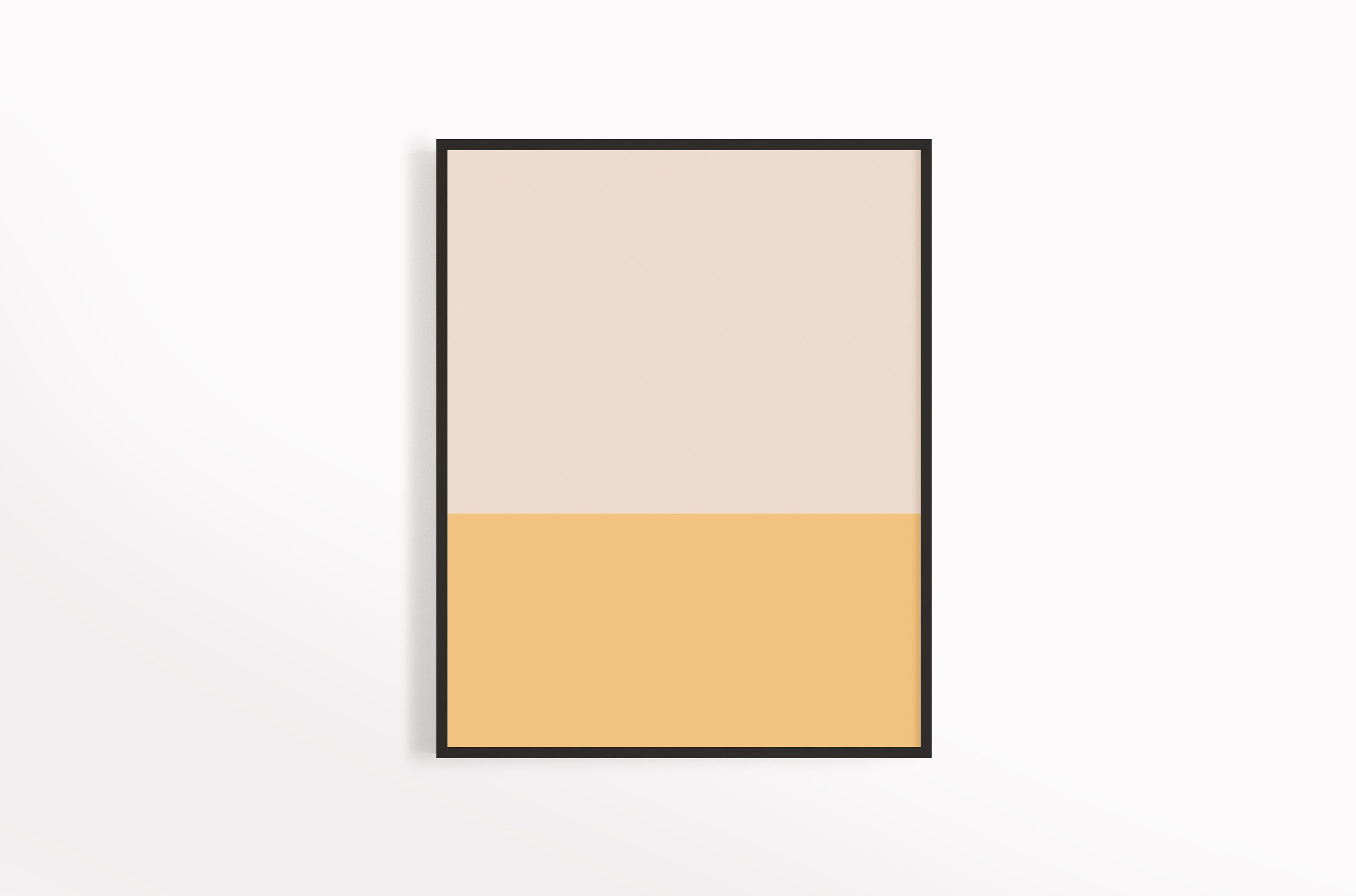 Yellow Color Block Print Contemporary Minimal Geometric Art Etsy