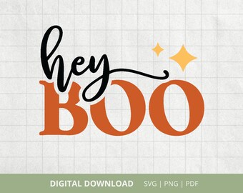 Hey boo svg, halloween svg, camisa de halloween svg, signo de halloween, fantasma svg