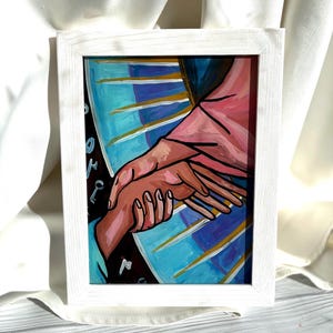 Hand of Jesus Christ and Adam – Resurrection Icon, Ukrainian Folk Art on Glass, Orthodox Christian Icon, Religious Hand Painted Sacred Icon
