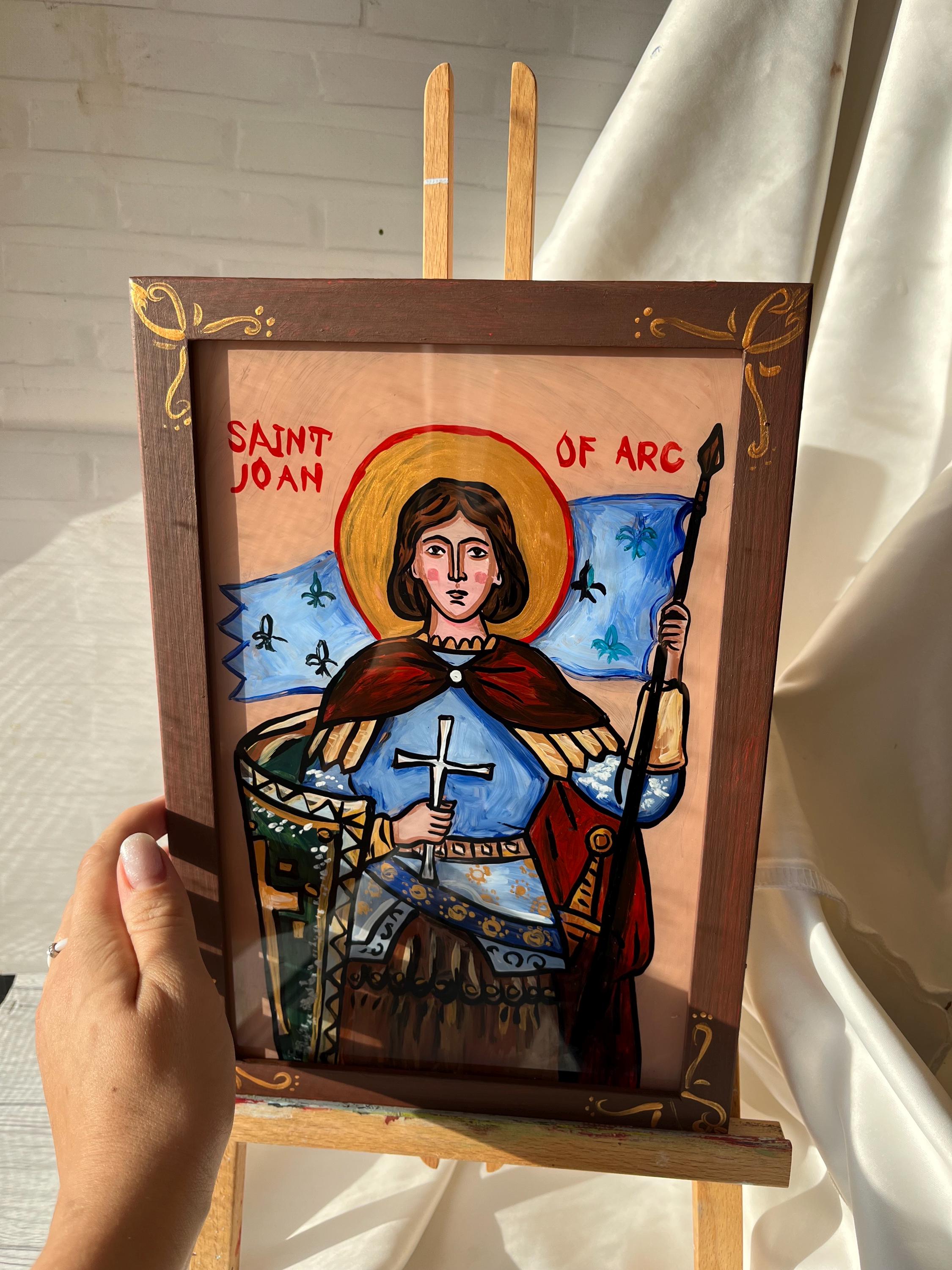 Saint Joan of Arc Icon, Saint Catholic Art Catholic Wall Art, Wall Hanging  Catholic Icon of St Joan, Christian Decor Byzantine Art,gift Icon - Etsy, image size:2250x3000