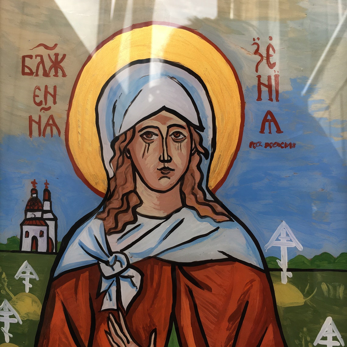 Saint Xenia of St Petersburg hand painted Greek Russian Etsy