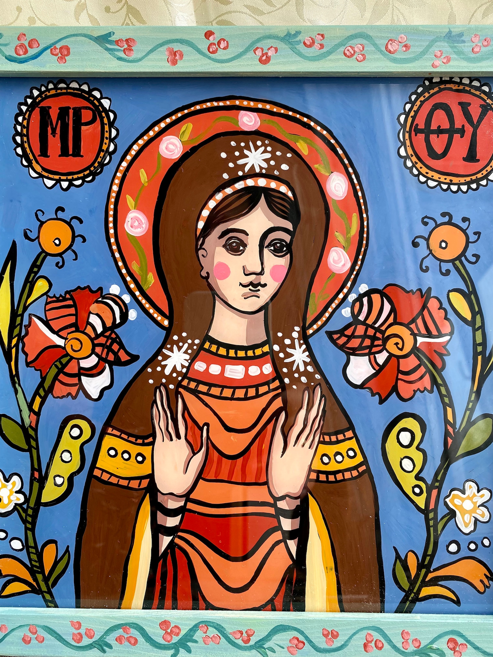 Vierge Marie icône chrétienne de la Mère de Dieu icône Etsy France