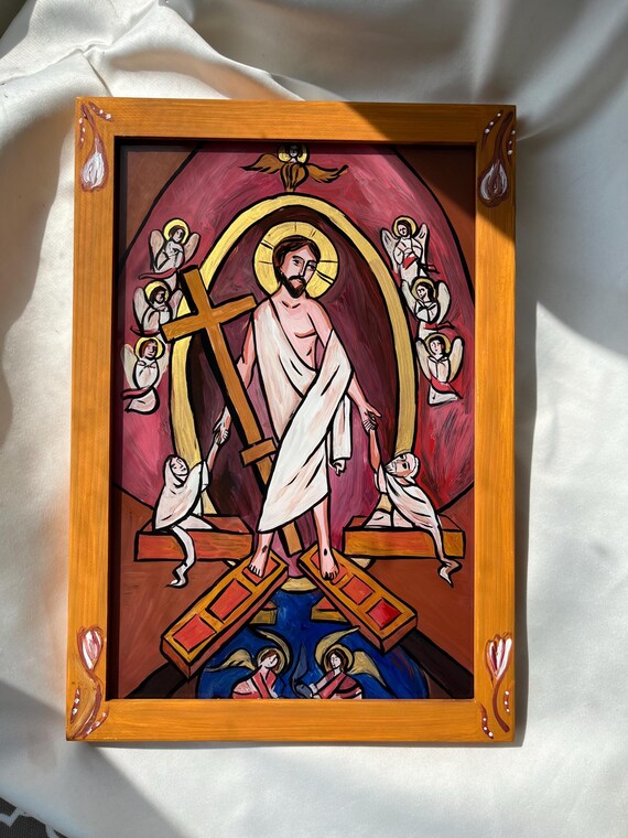 Heiligen-Ikone Aus Holz – Italienische Christliche Kunst, 11x14 Cm, Perfekt Als Geschenk Zur Einweihung, Kommunion Oder Weihnachten