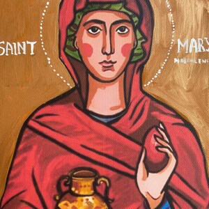 Saint Mary Magdalene Orthodox Icon, St Mary Magdalene Art, Christian ...