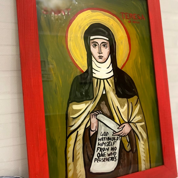 Sacred Icon of Saint Teresa Etsy