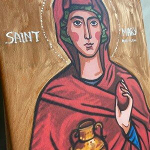 Saint Mary Magdalene Orthodox Icon, St Mary Magdalene Art, Christian ...