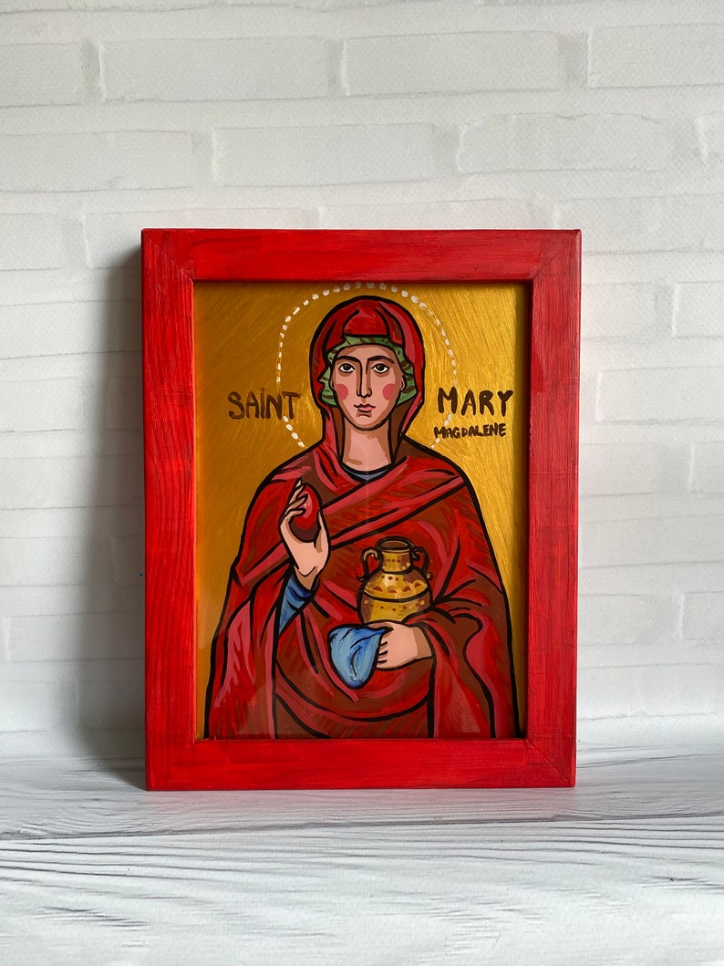 Saint Mary Magdalene Icon – Catholic Hand-painted Religious Art ...