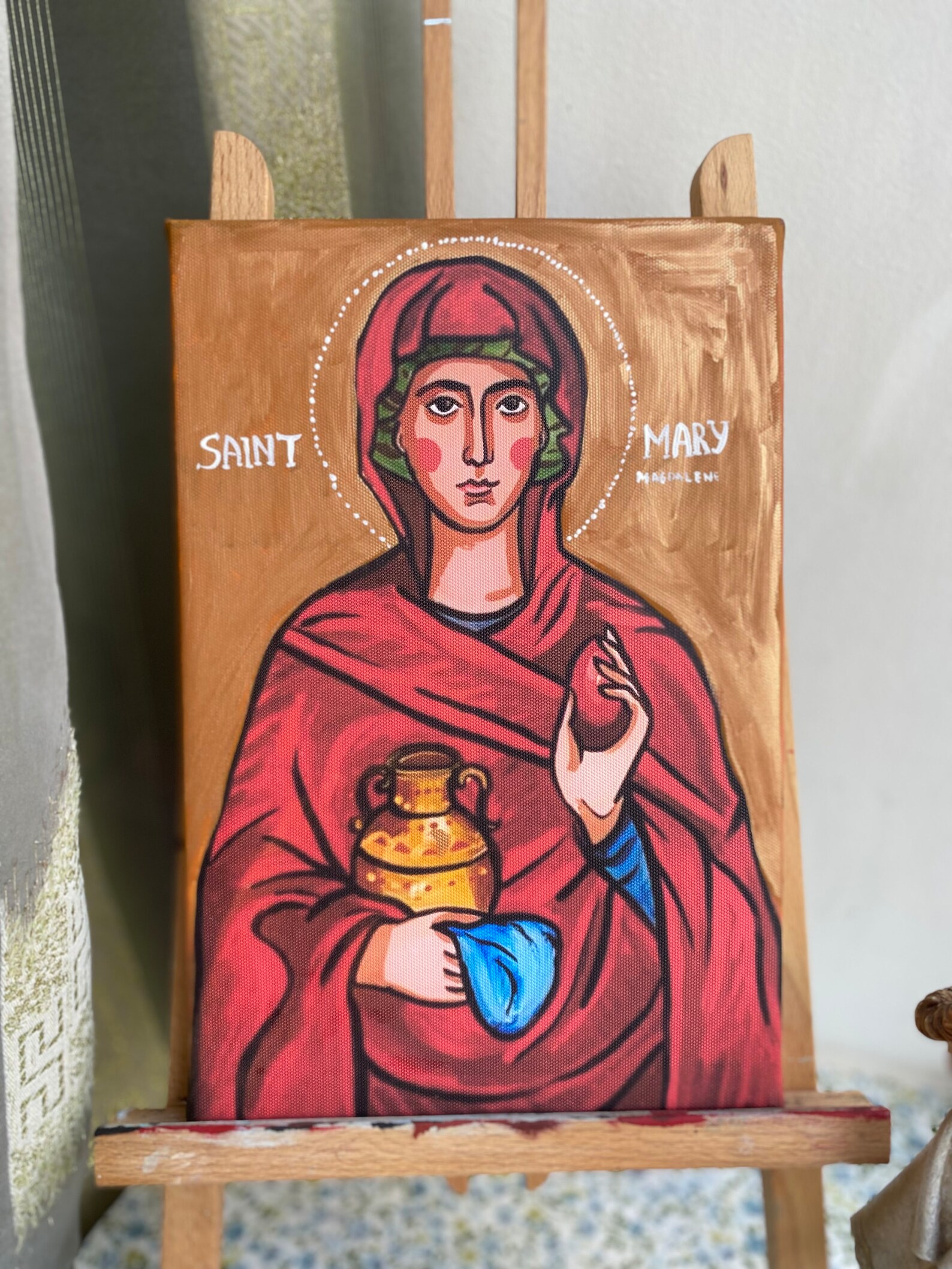Saint Mary Magdalene Orthodox Icon, St Mary Magdalene Art, Christian ...