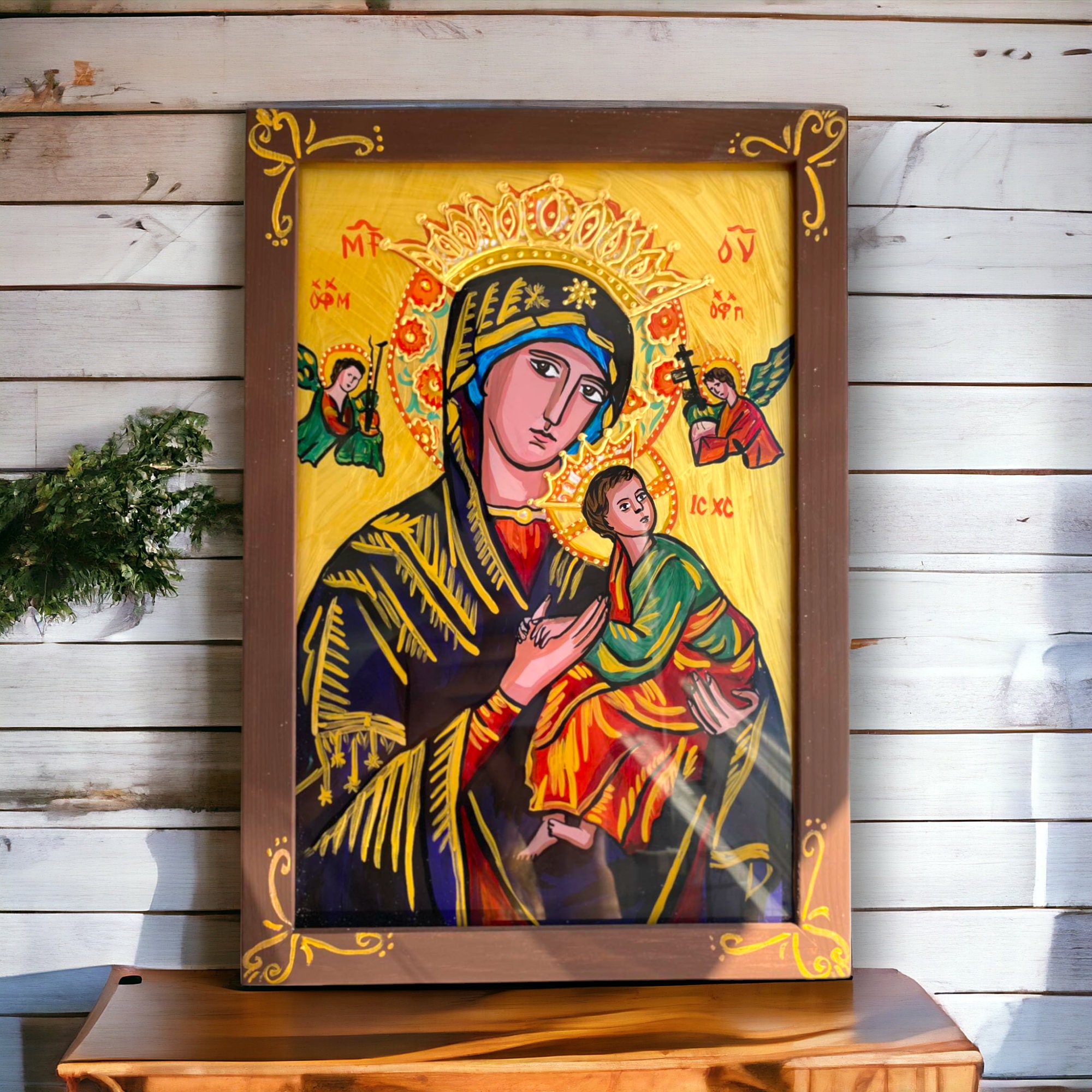 Buy Our Lady of Perpetual Help Icon – Hand Painted Virgin Mary and ...