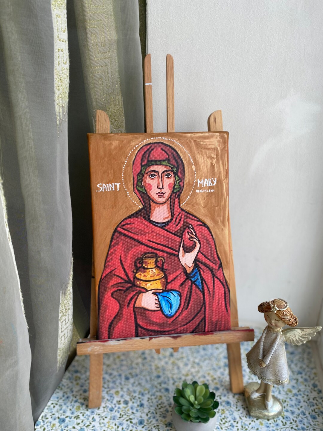 Saint Mary Magdalene Orthodox Icon, St Mary Magdalene Art, Christian ...