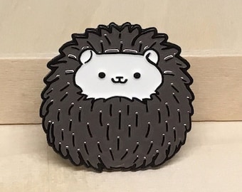 Snuggly Gray Hedgehog Pin - Enamel