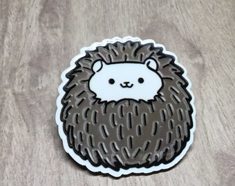 Snuggly Gray Hedgehog Pin- Acrylic