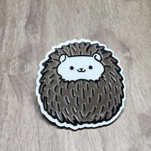 Snuggly Gray Hedgehog Pin- Acrylic