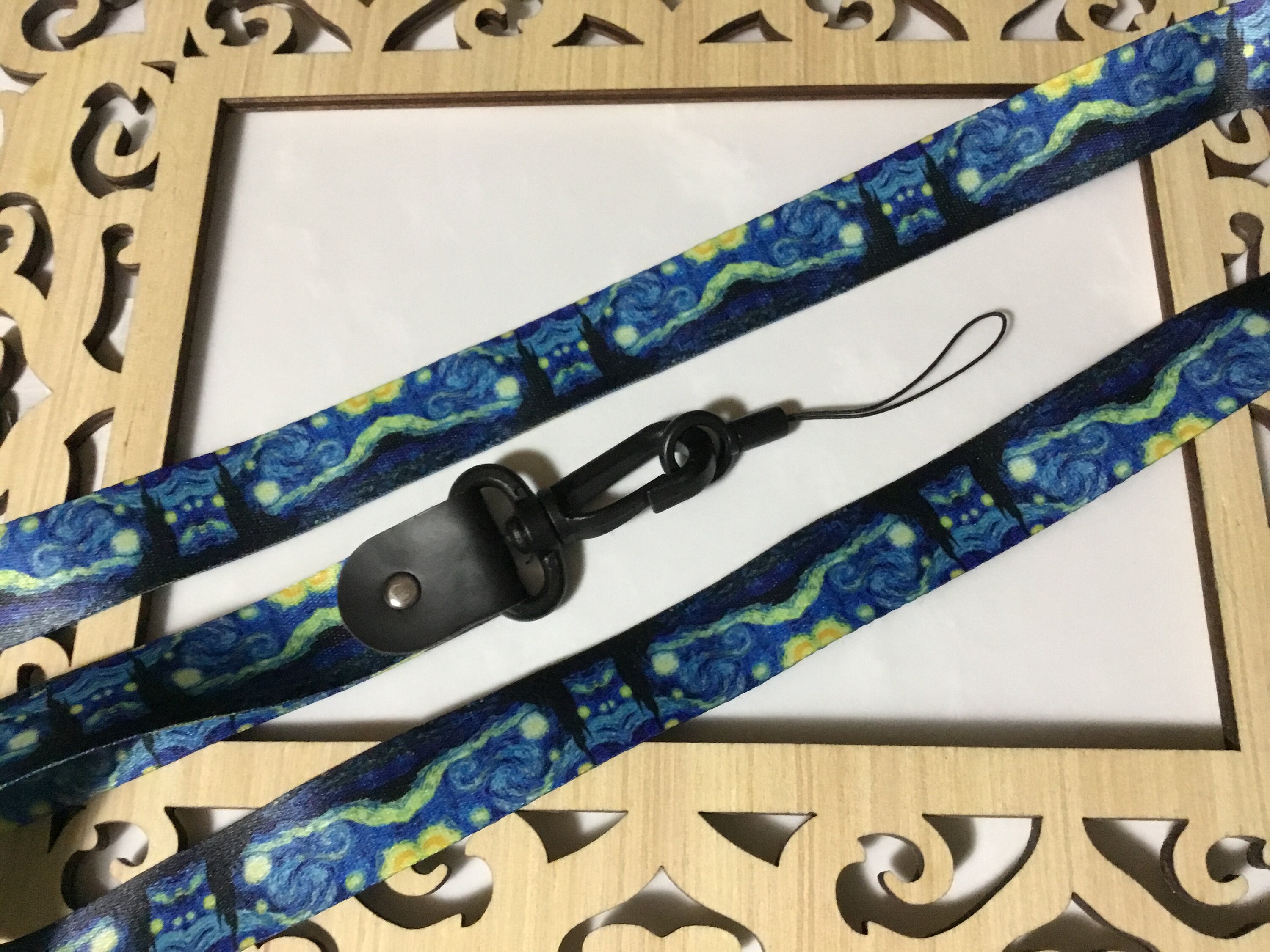 Van Gogh’s Starry Nights print Lanyard with clip