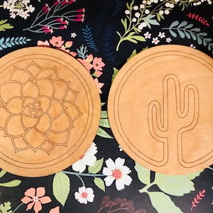 Cactus/Succulent Coaster Set-6 Pieces-SVG ONLY- Digital File