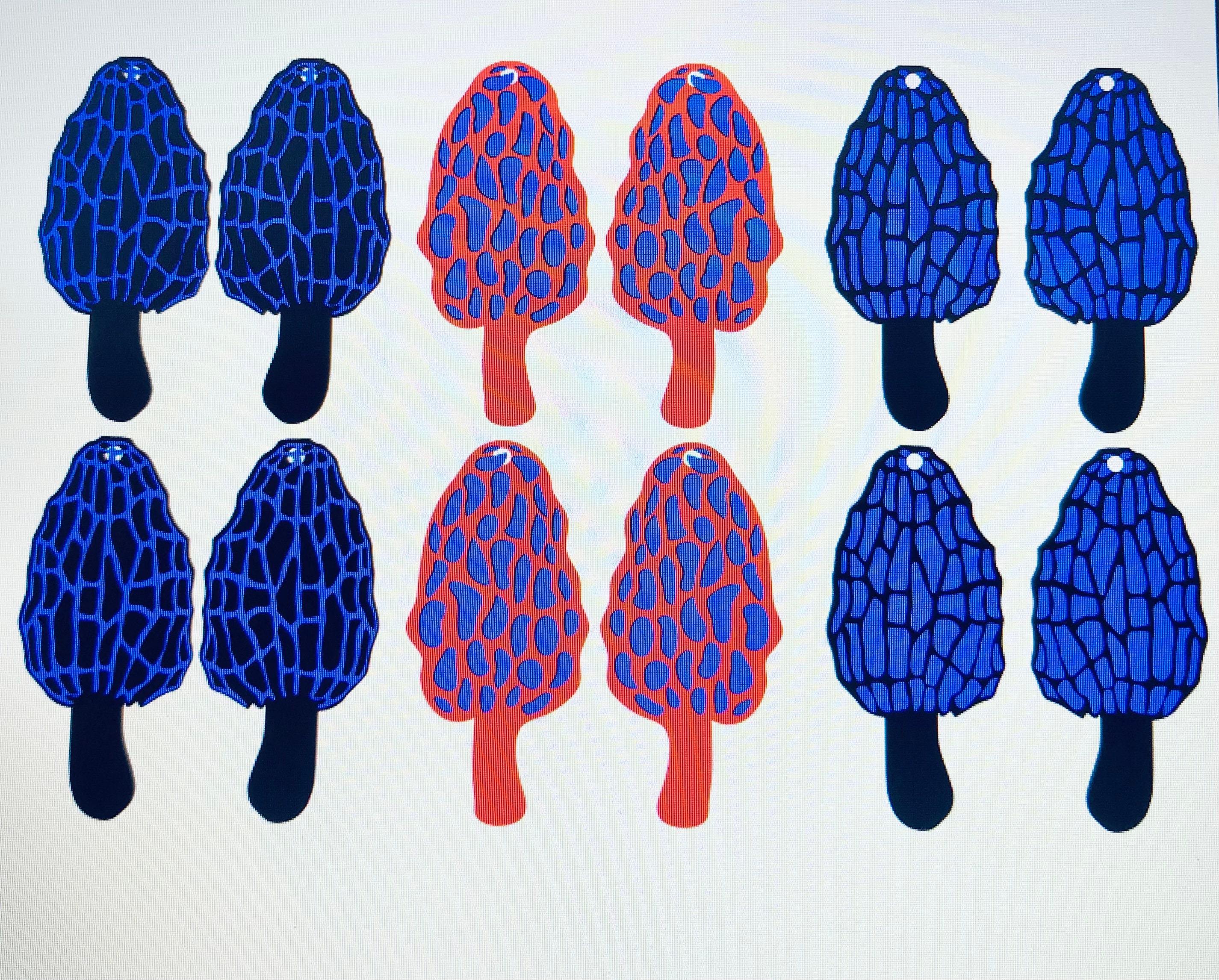 Morrell Svg Morel Mushroom Earring Bundle-svg- Digital File Only - Etsy