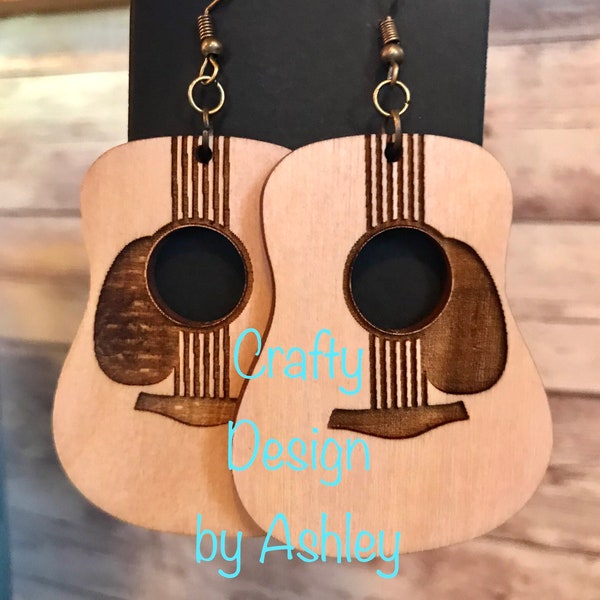 Guitar Earrings Svg- Digital FILE ONLY