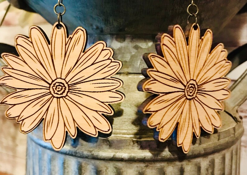Daisy Earring Svgdigital File Only Etsy