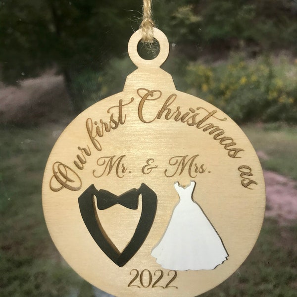 First Christmas Wedding Ornament-SVG ONLY- Digital File