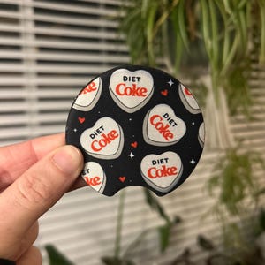 Candy Heart Diet Coke Car Coasters - Neoprene Set
