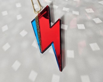 Naszyjnik z wisiorkiem David Bowie Aladyn Sane | Star Man | Ziggy Stardust | Thunderbolt | Flash | Lightning Bolt | Lightening Bolt