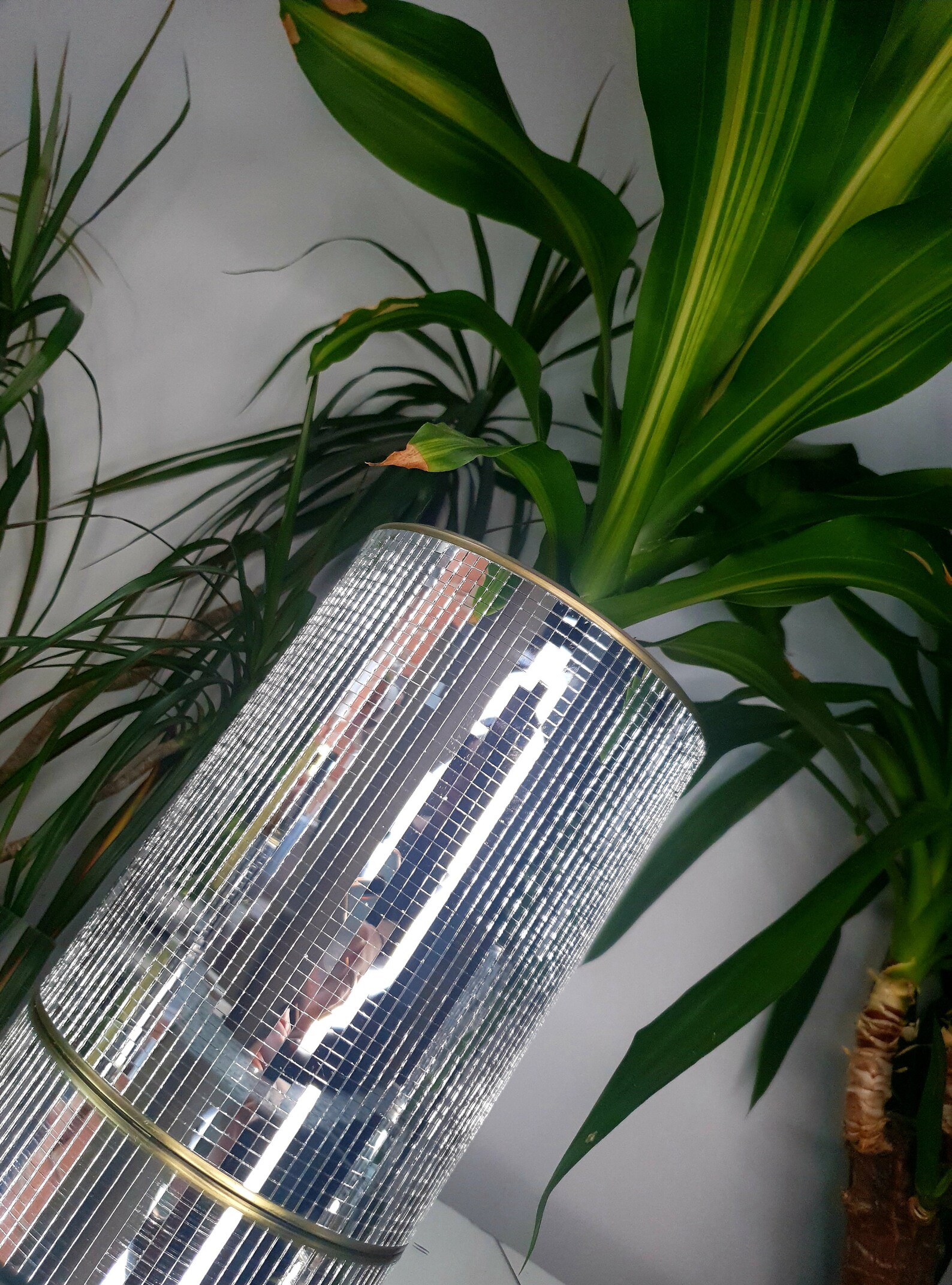 Handmade Disco Mirror Ball Planter Make up Brush Pot Plant Etsy