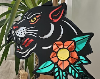 ウッドウォールアート　オールドスクールタトゥー　3点セット ウッドウォールアート オールドスクールタトゥー 3点セット