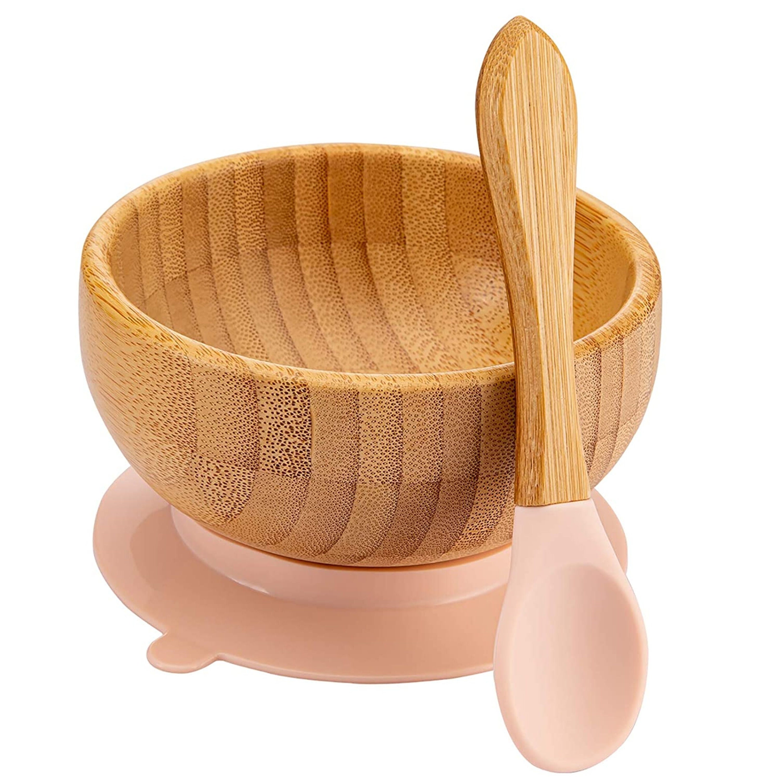 Baby Bowls Baby Spoons Set Baby Wood Bowls with Suction Etsy