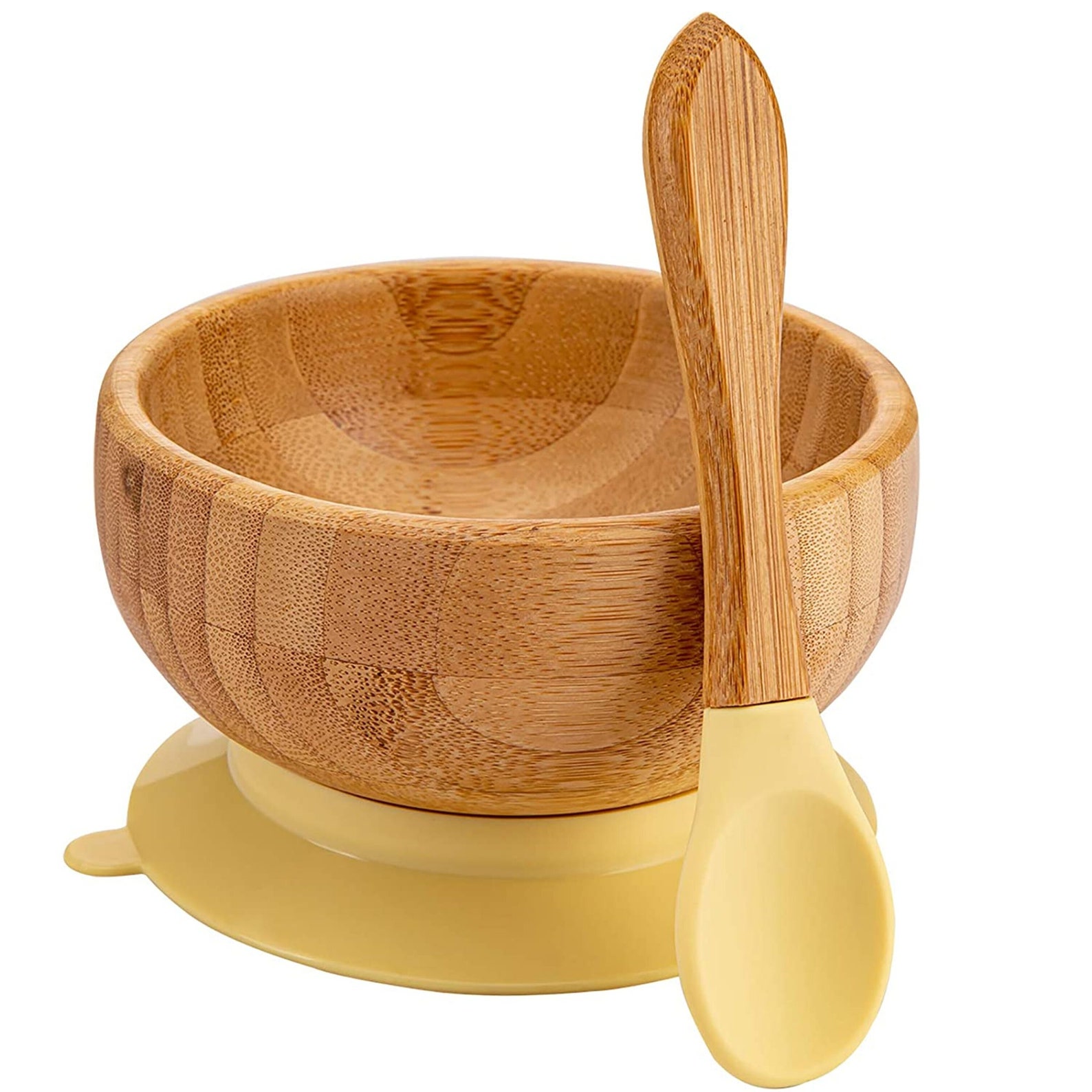 Baby Bowls Baby Spoons Set Baby Wood Bowls with Suction Etsy