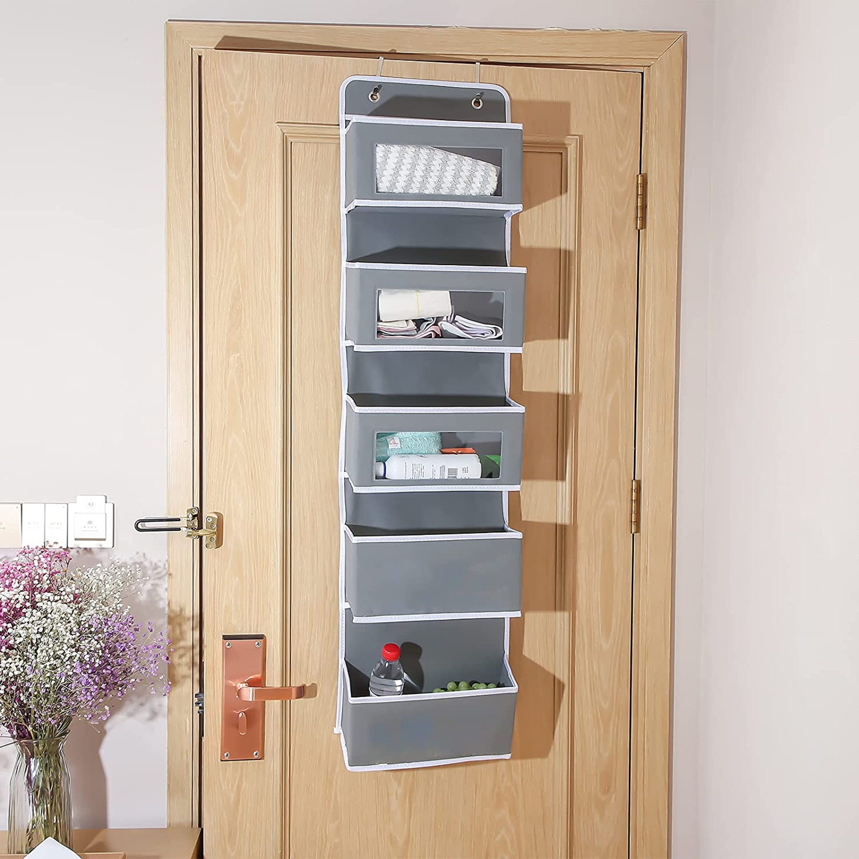 Over The Door Hanging Organizer with Clear Window Pockets Etsy
