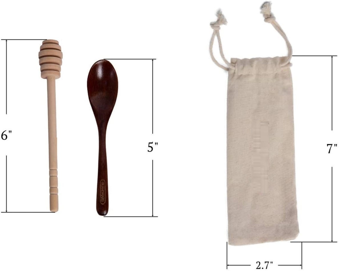 Cheer.US 5 Pcs Honey Dipper Honeycomb Wand Stick 1 Inch Honey Spoons Honey Wand Honey Stirrers Honeycomb Wand Cheese Boards Honey Dipper Stick Honey Jar Spoon
