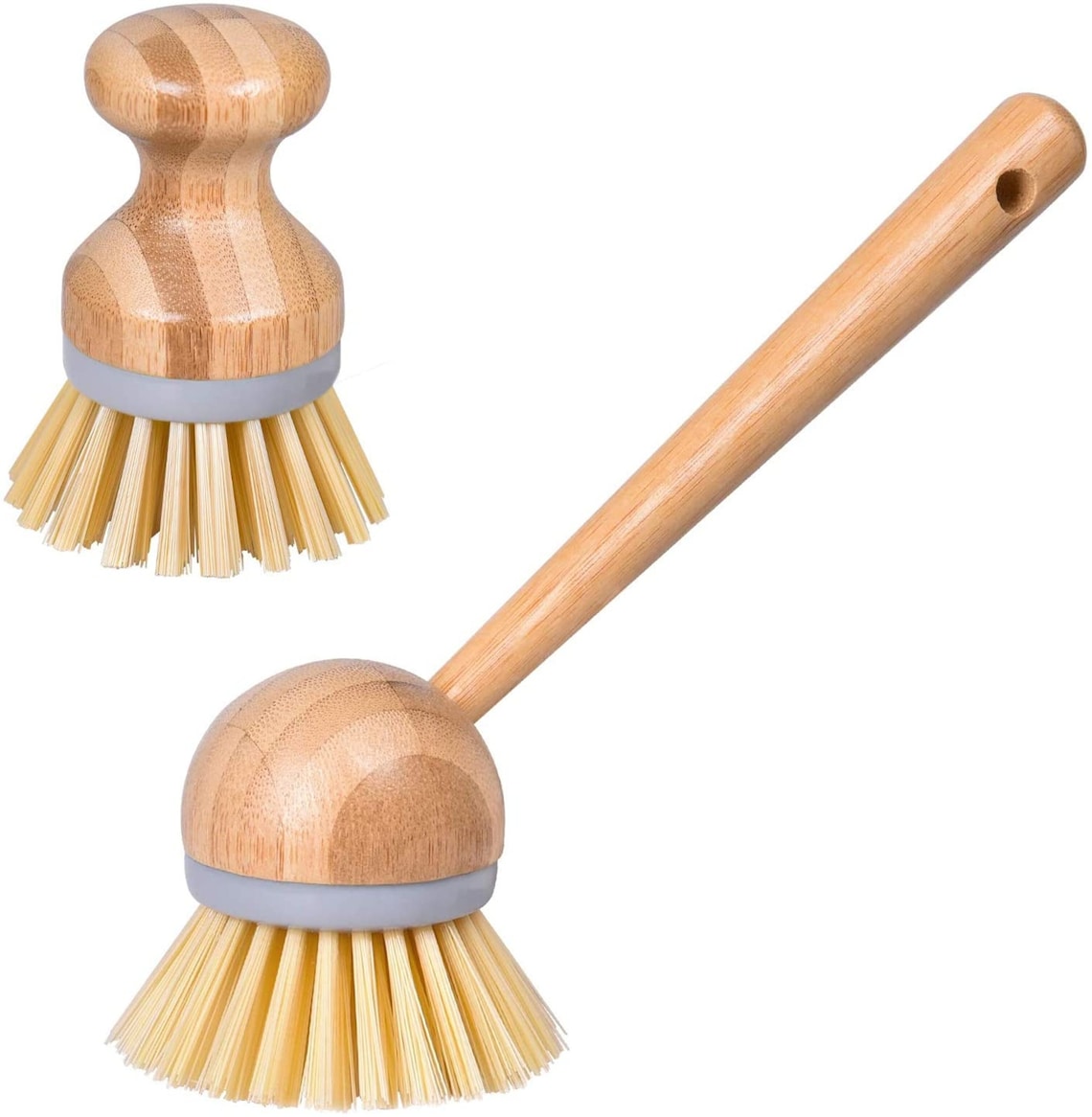 Bamboo Dish Brush Set Scrub Brush with Long Handle Kitchen Etsy