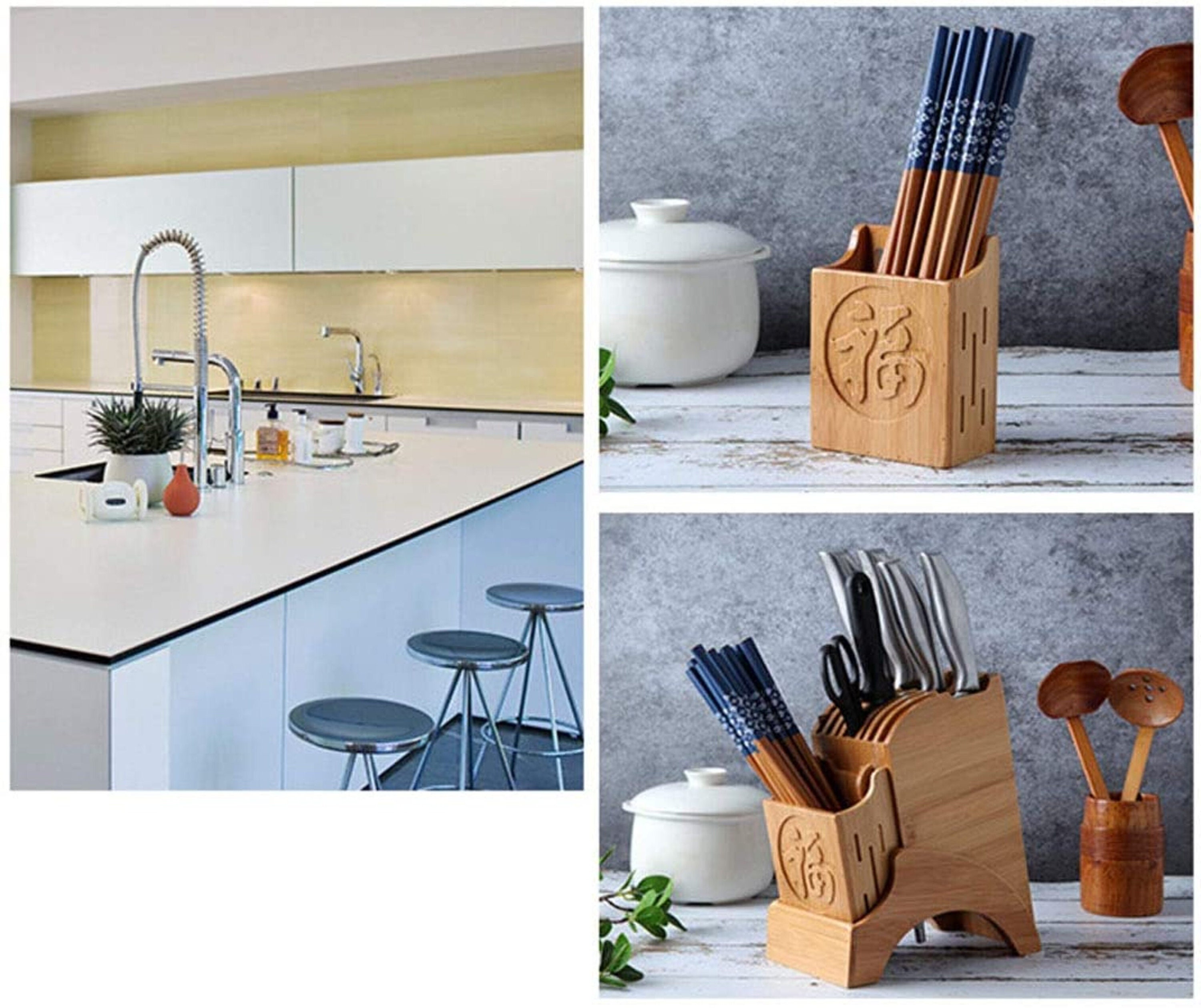 Porta cuchillos bloque de almacenamiento de cuchillos de | Etsy